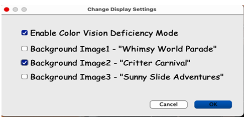 Kivi - Display settings